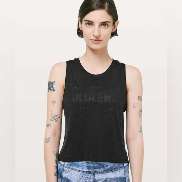 Lululemon Breeze By Muscle Crop Tank SZ 6 - Picture 1 of 4